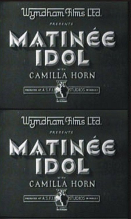 Matinee Idol poster