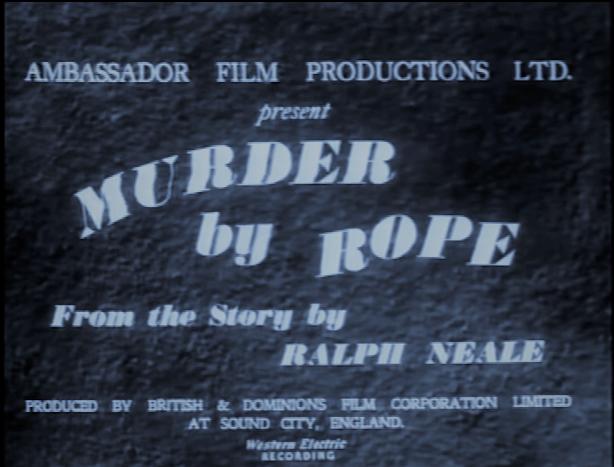 Murder by Rope poster